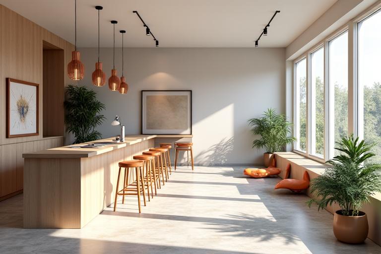 Intérieur élégant et lumineux du studio Galatée Design à Paris, avec un espace de travail inspirant et des éléments de design moderne.